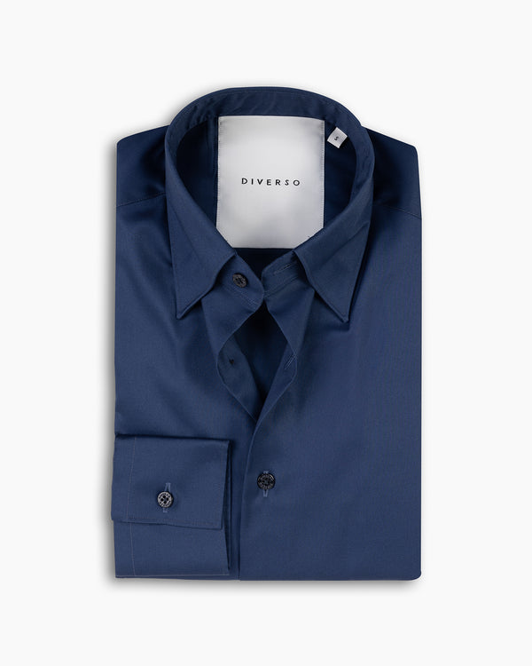 Navy Easy-Care Nascosto Shirt