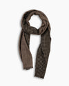 Dark Brown Print Cashmere Scarf