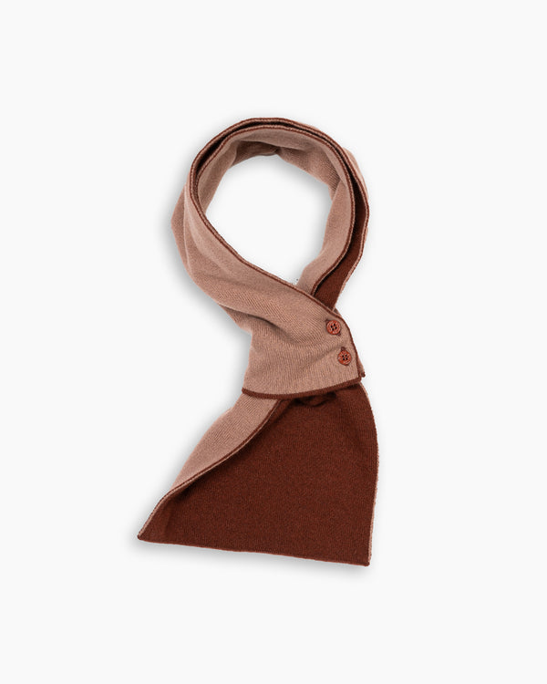 Rust & Dusty Pink Cashmere Mini Scarf