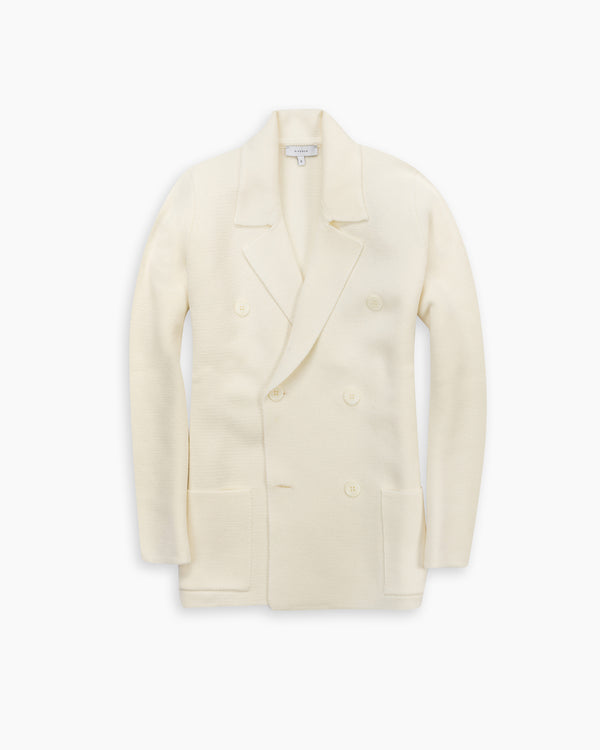 Ivory Knitted Merino Blazer