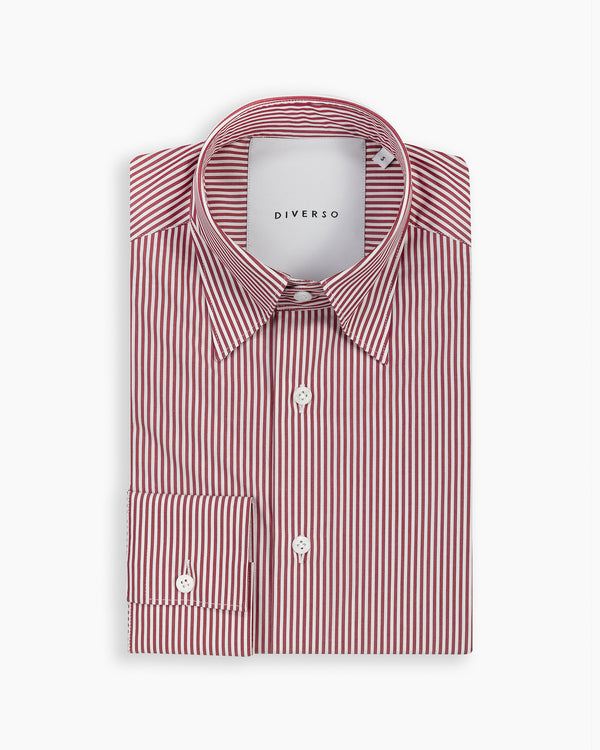 Burgundy Stripe Nascosto Shirt